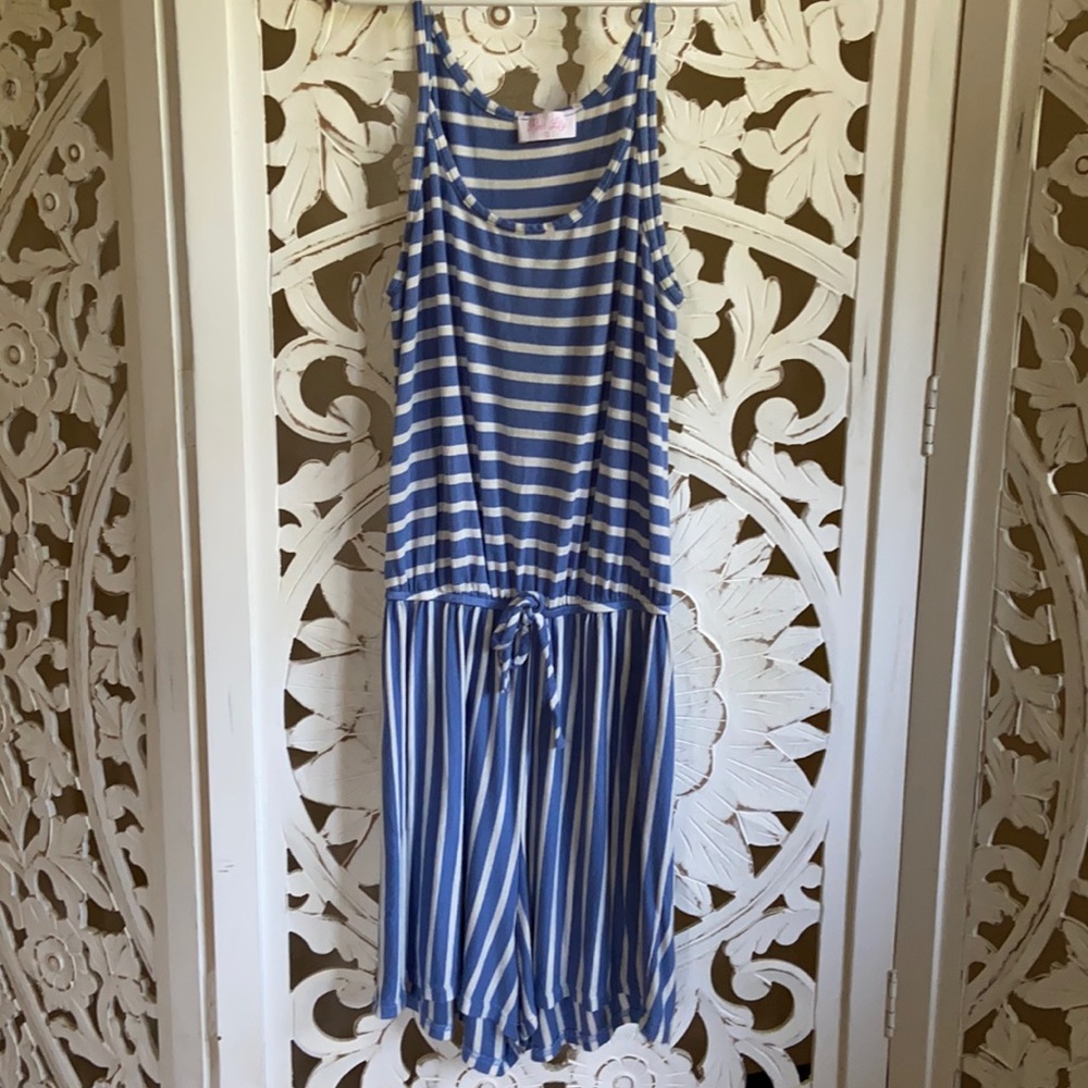 Comfy Pink Lily Shorts Romper